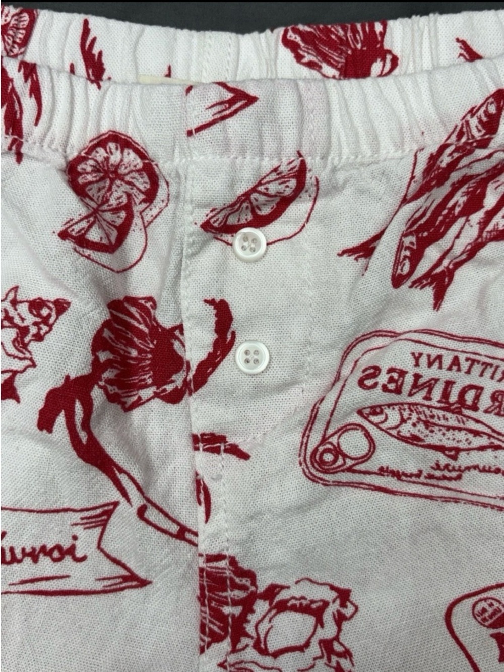Sweetheart L.A Sardines / Tropical Women's Print Lounge Shorts Rayon/Linen - Picture 3 of 5